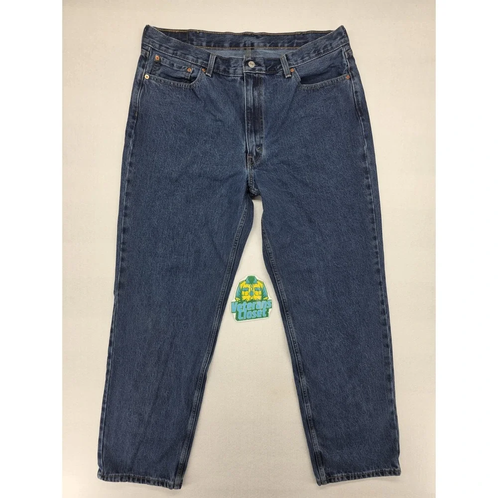 Levi's 550 Relaxed Fit Straight Leg Jeans Men's 40x34 Blue Denim Red Tab EUC